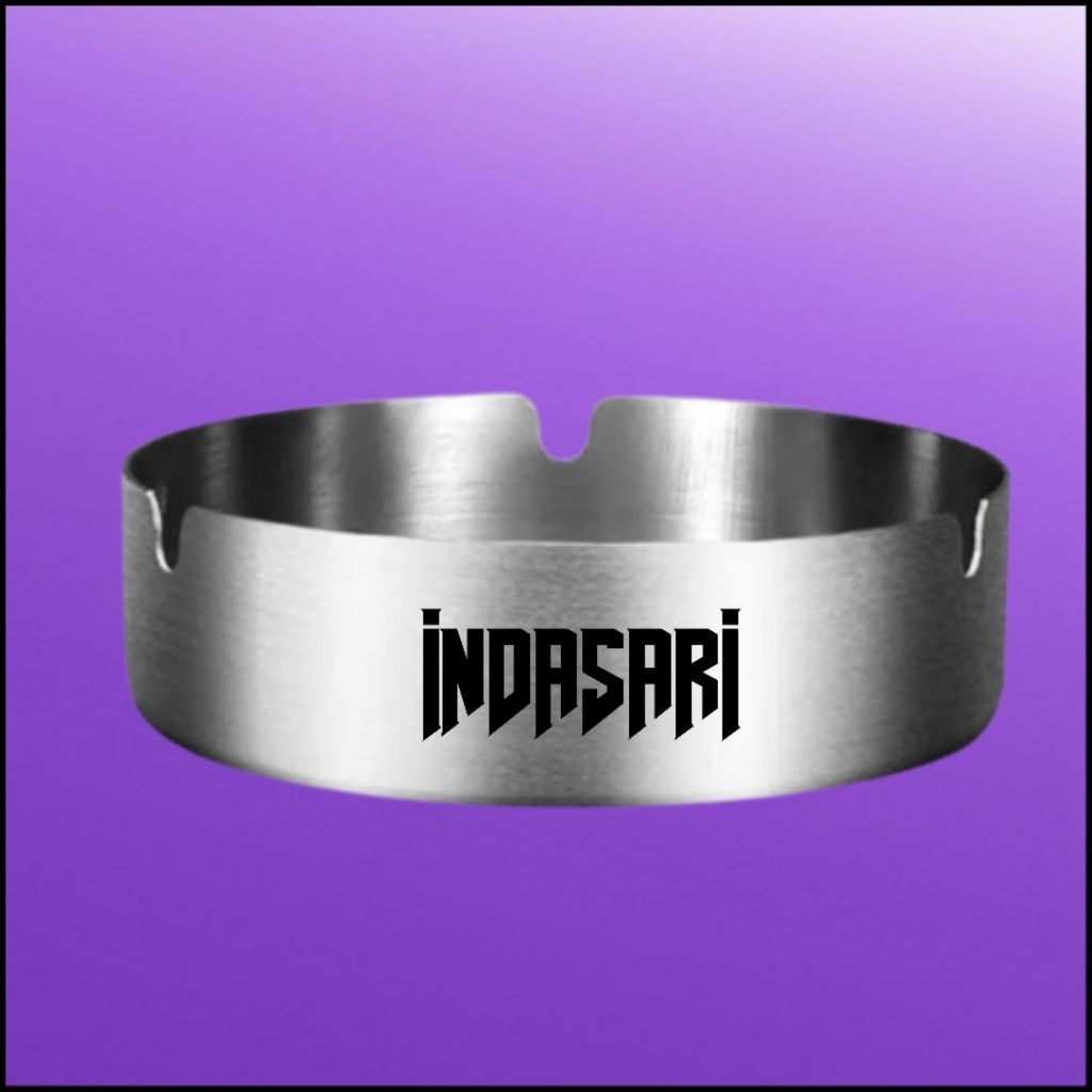 CUSTOM ASBAK STANLESS asbak promosi/souvenir# Asbak cetak logo SETIKER UV/sablon