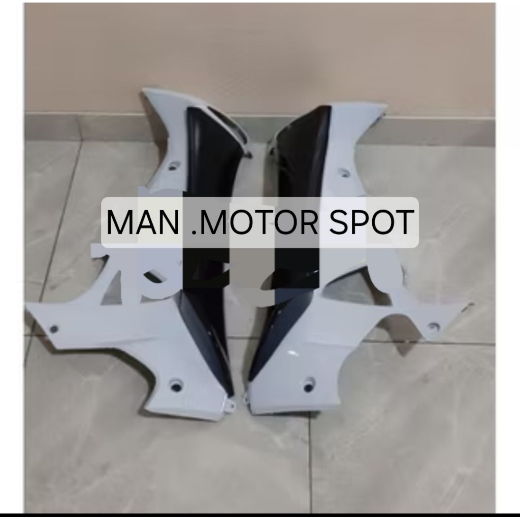 sayap luar-dalam honda supra x 125 lama warna putih/hitam merek abs