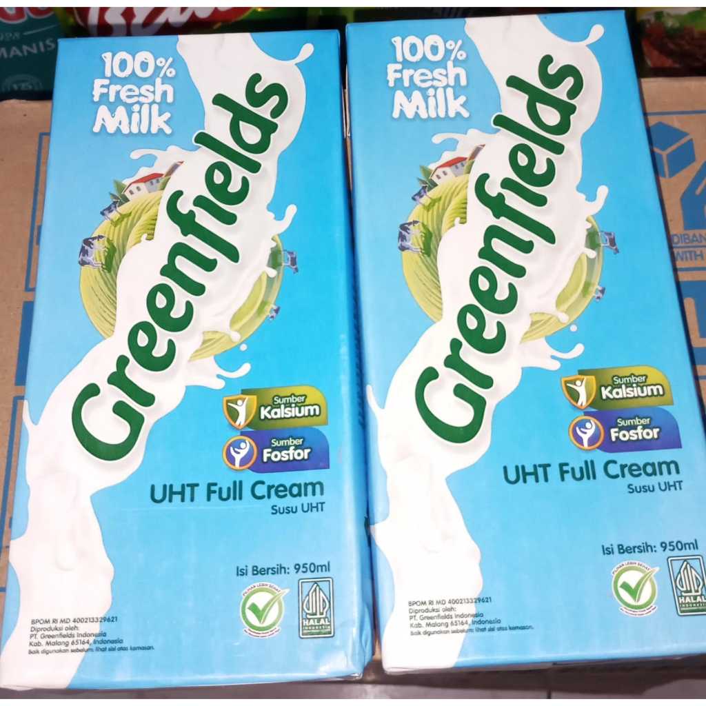 Susu fresh milk greenfields 1 liter/ susu greenfields