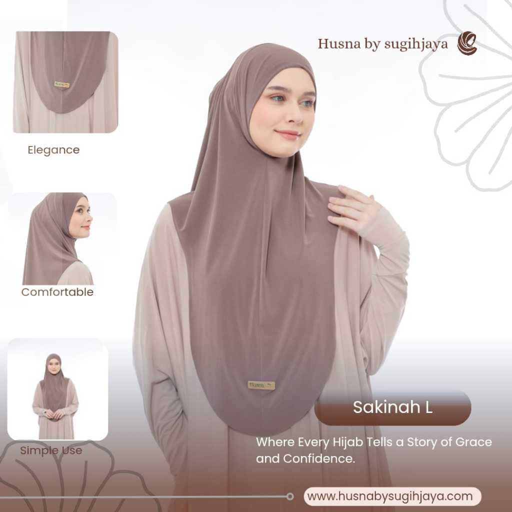 Husna Sugihjaya Hijab Instan Pet Sakinah Bahan Jersey Exclusive Dewasa By Bilqeez Store