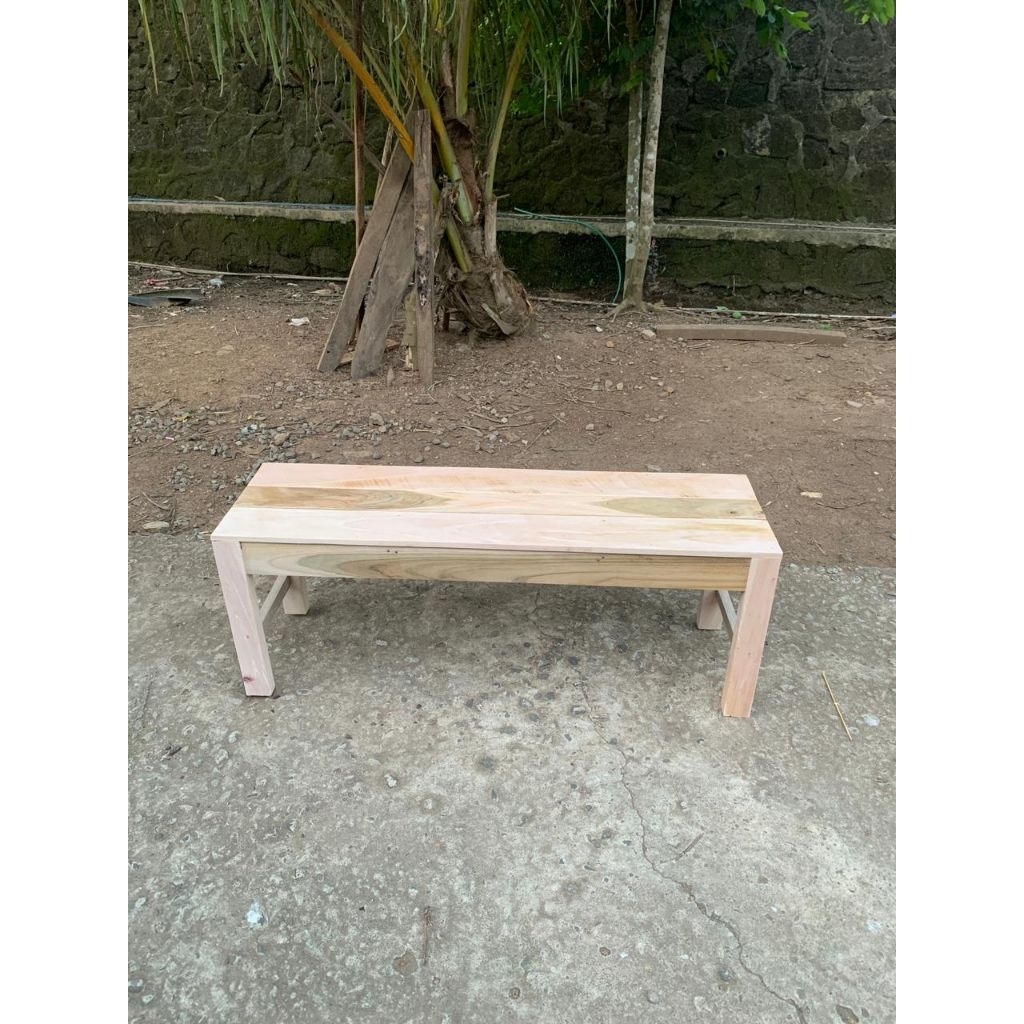 kursi panjang warung kayu mahoni mentahan