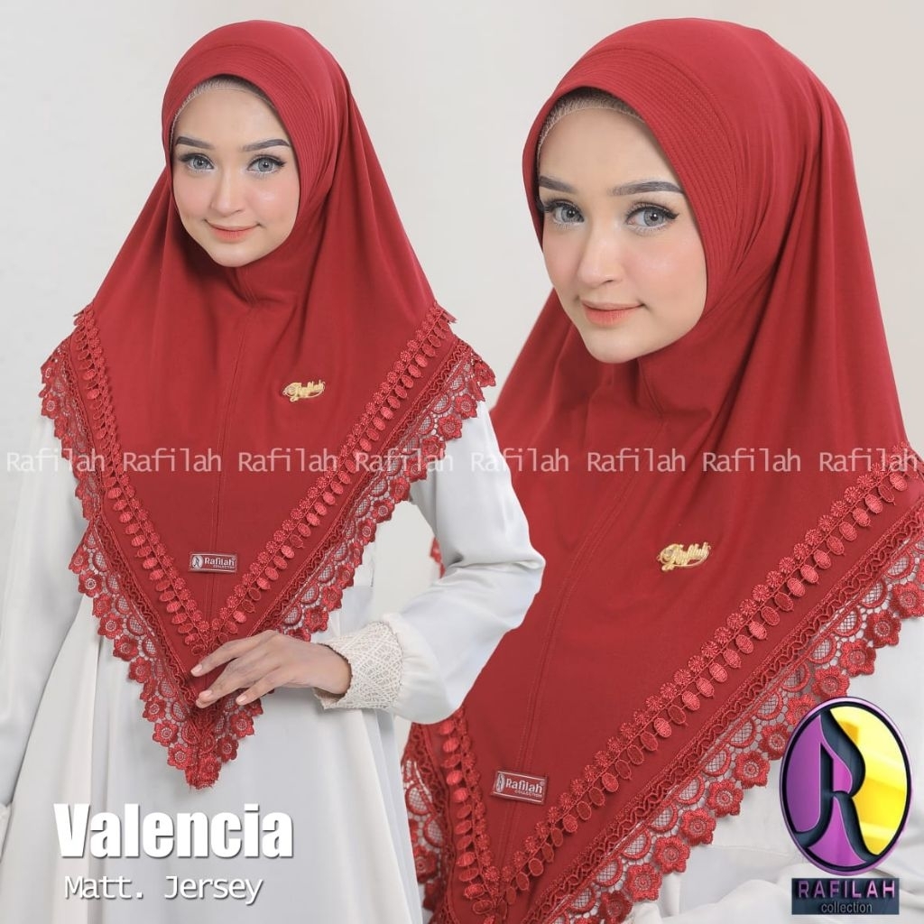 HIJAB RAFILAH VALENCIA//HIJAB RENDA//HIJAB JERSY