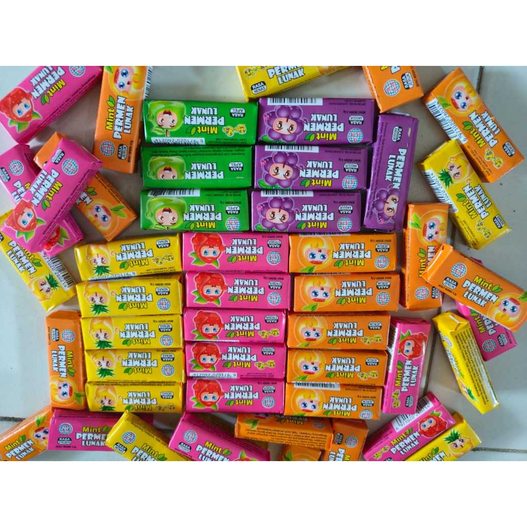 (15 pcs) QEQE COKELAT COMPOUND SUSU - QEQE MINT PERMEN LUNAK RASA BUAH