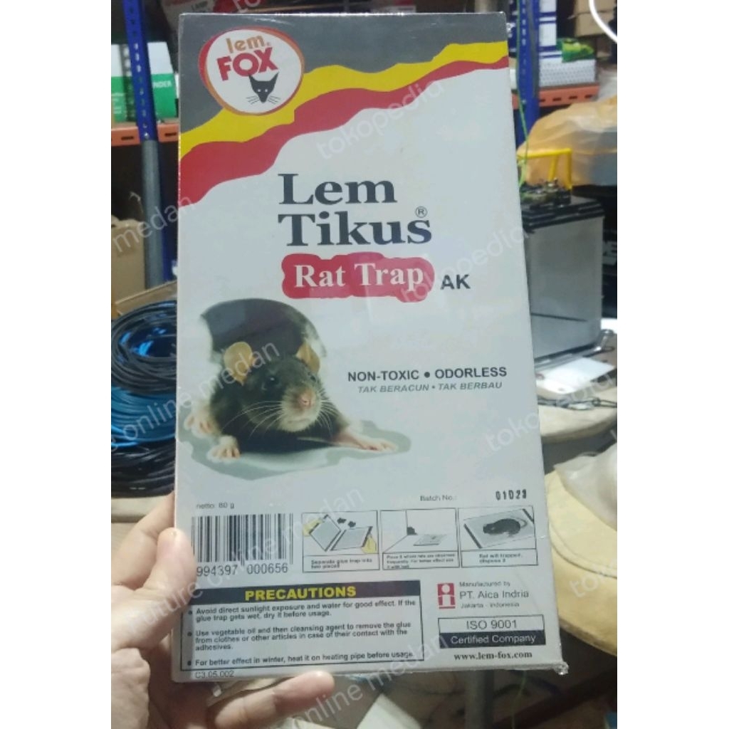 Lem FOX model buku papan penangkap perangkap jebakan tikus siap pakai