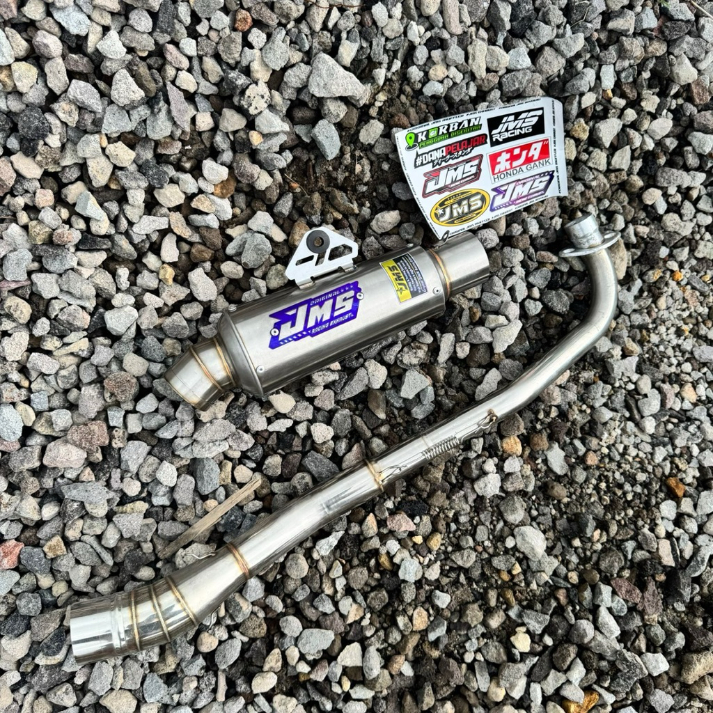 FULSYSTEM KNALPOT JMS ORIGINAL TYPE JRM JENONG FOR ALL MOTOR BEBEK FREE BOX PAKING