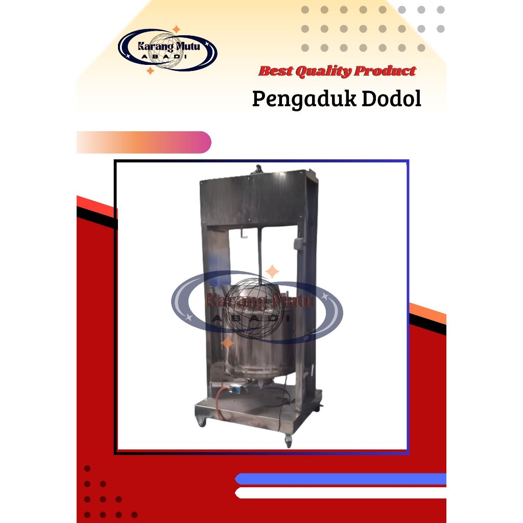 Mesin pengaduk adonan dodol, jenang dan selai kapasitas 25 liter
