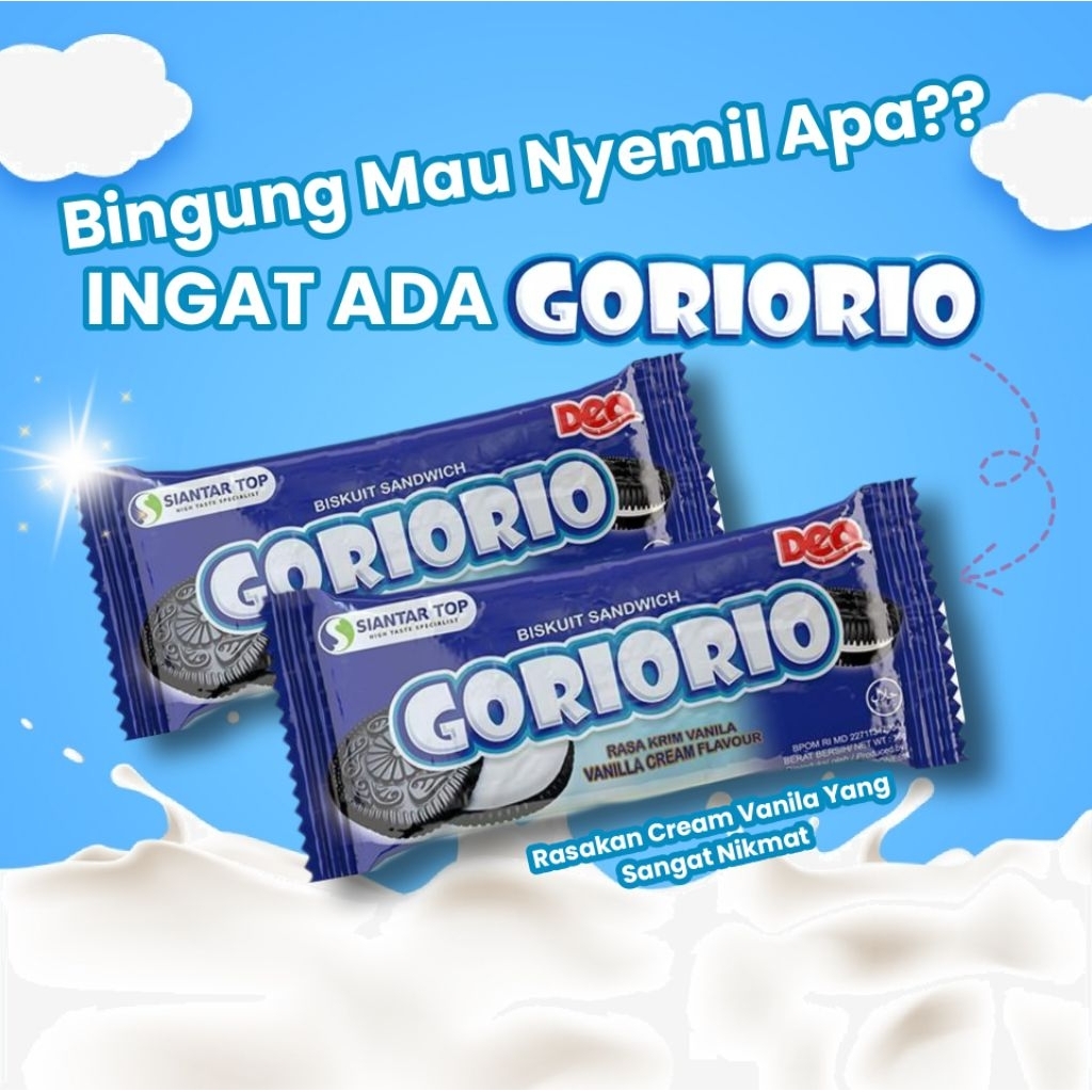 1Dus Biscuit Goriorio Cream Vanila isi 10pak