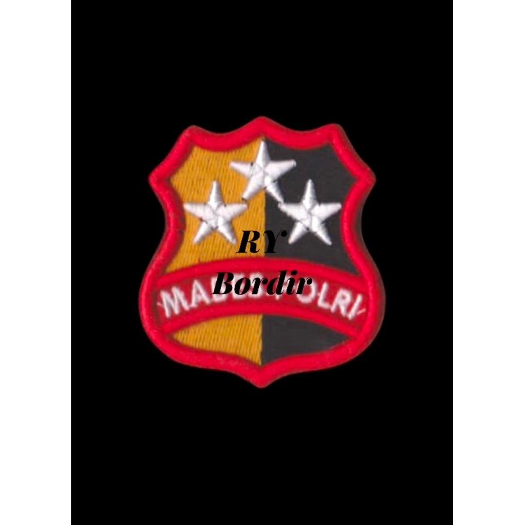 Atribut bordir mabes polri timbul 3D