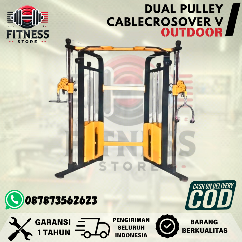 Duall pulley cable crosover Alat Fitness Angkat Beban Custom - Alat Fitness Rumahan