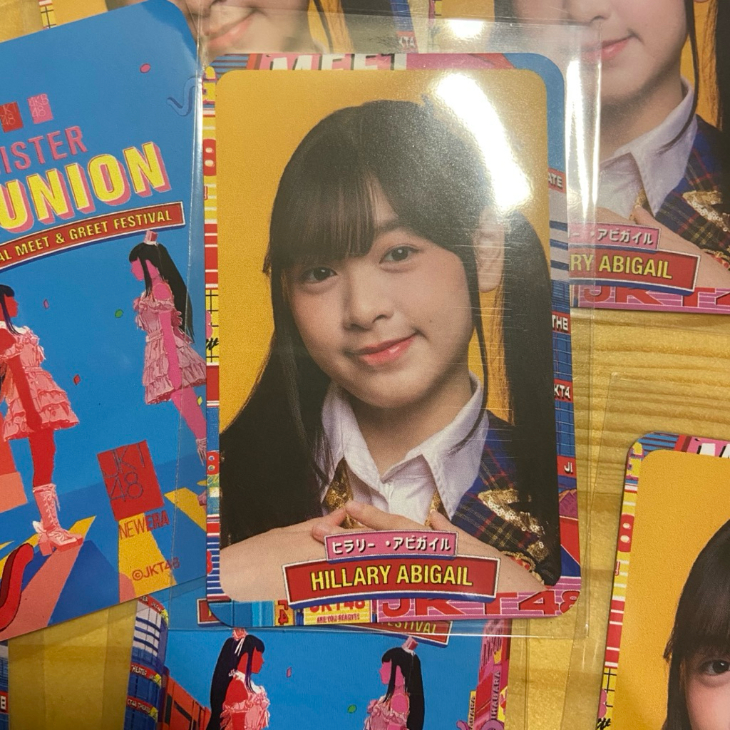 PC Photocard Official Lily Hillary Abigail JKT48 MnG Sister Reunion