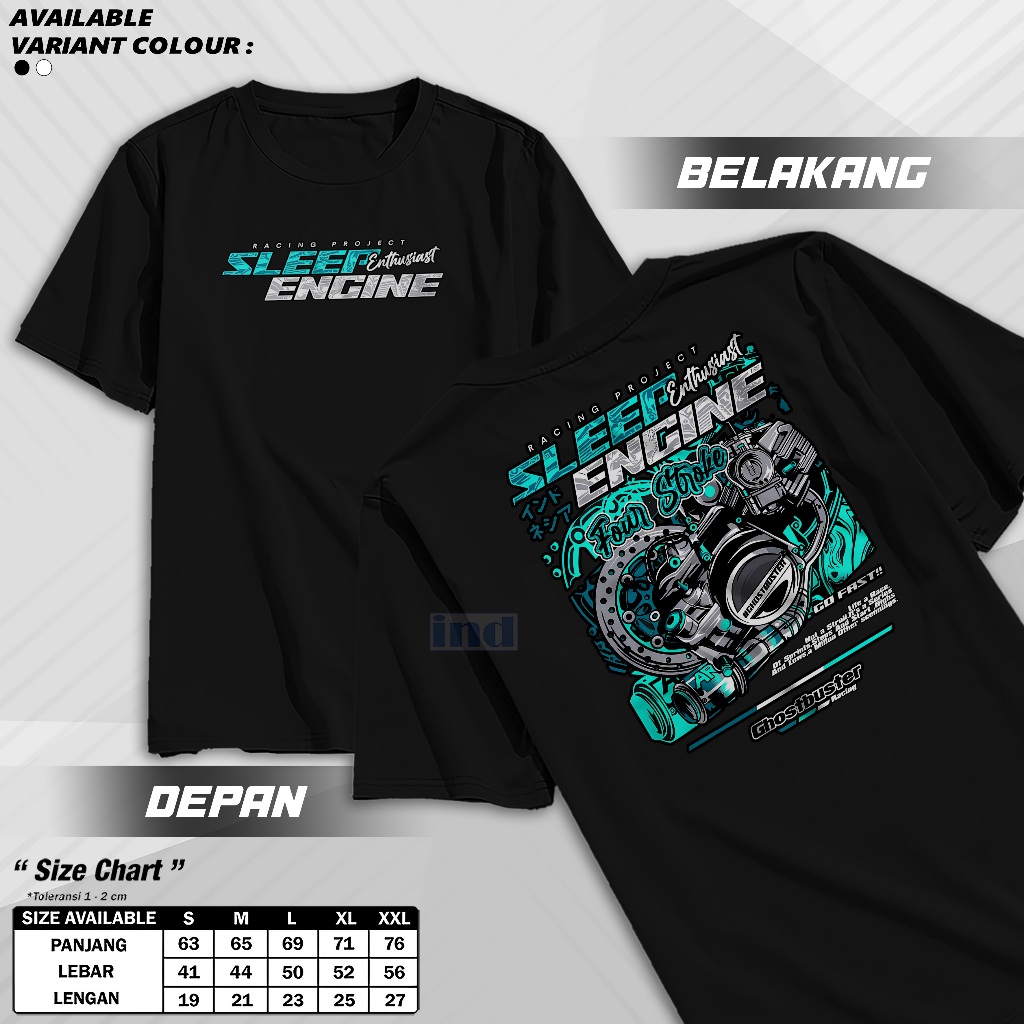 Kaos 4 Stroke Sleep Engine Enthusiast Baju Distro Racing 4 Tak Four Stroke 4Stroke Motor Herex
