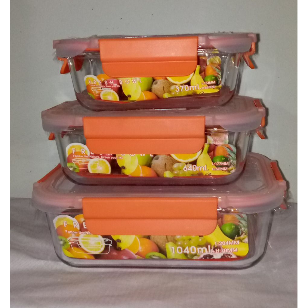Glass Food Container Indomaret (1 Set ) - Limited Edition