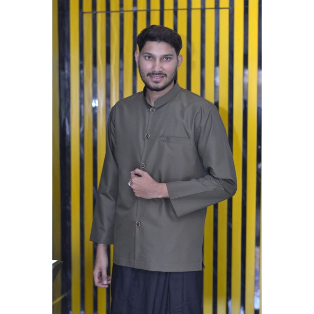 Baju Koko Premium Dobha Full Kancing saku samping