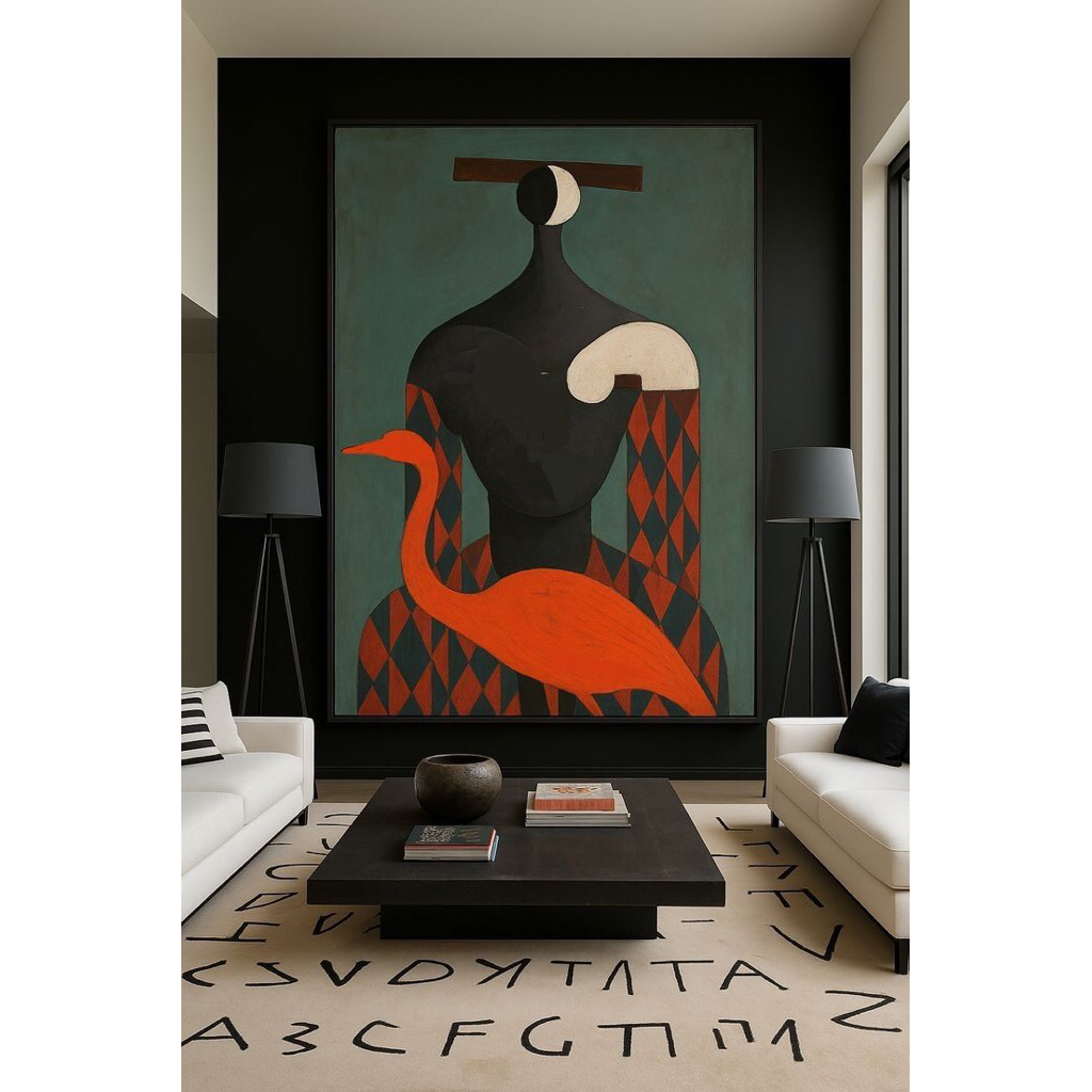 Lukisan Dinding Abstrak Karikatur | Lukisan Dinding Aesthetic