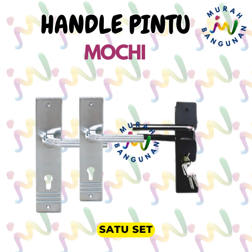 HANDLE KUNCI/GAGANG  PINTU MOCHI SET/ BLACK/WHITE