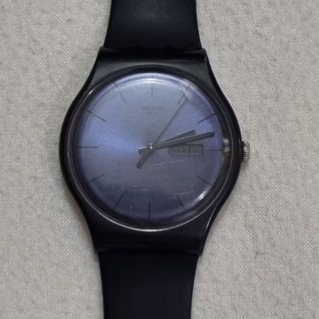 Swatch Black Rebel New Gent Second Bekas