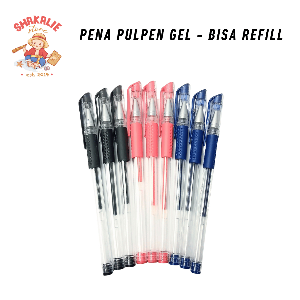 Grosir 12 pcs Pena Gel Mimi 0.5mm International Standard Pulpen Import Murah