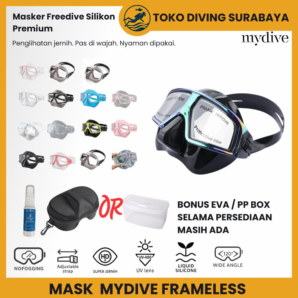 MYDIVE Mask Sphero Freedive Apnea Sphero Mydive Low Volume Selam Sphero Aqualung Molchanov Pollywog 