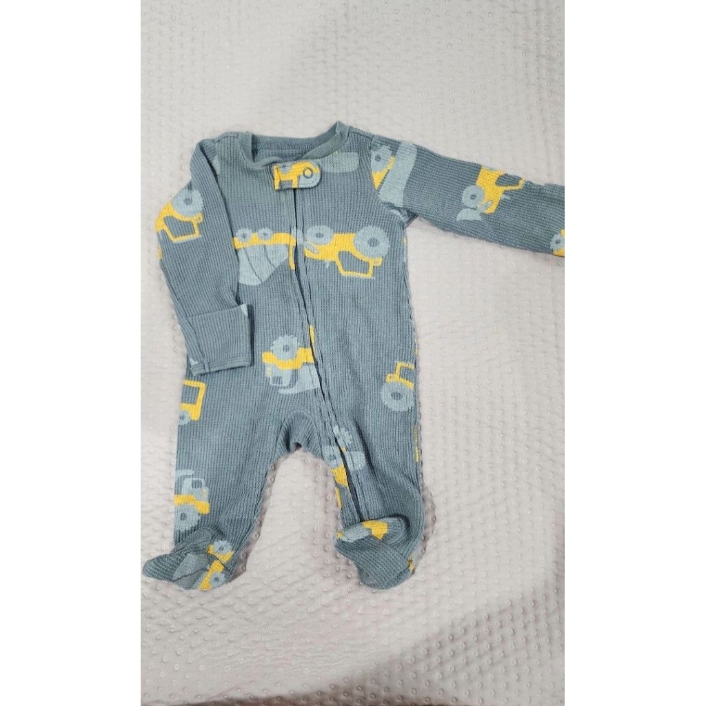 Sleepsuit Zipper Merk Carters size Newborn gambar Traktor