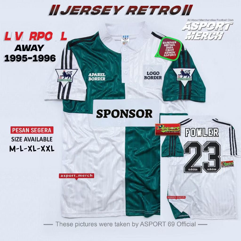 JERSEY RETRO AWAY LIVERPOOL 1995-1996 SPONSOR