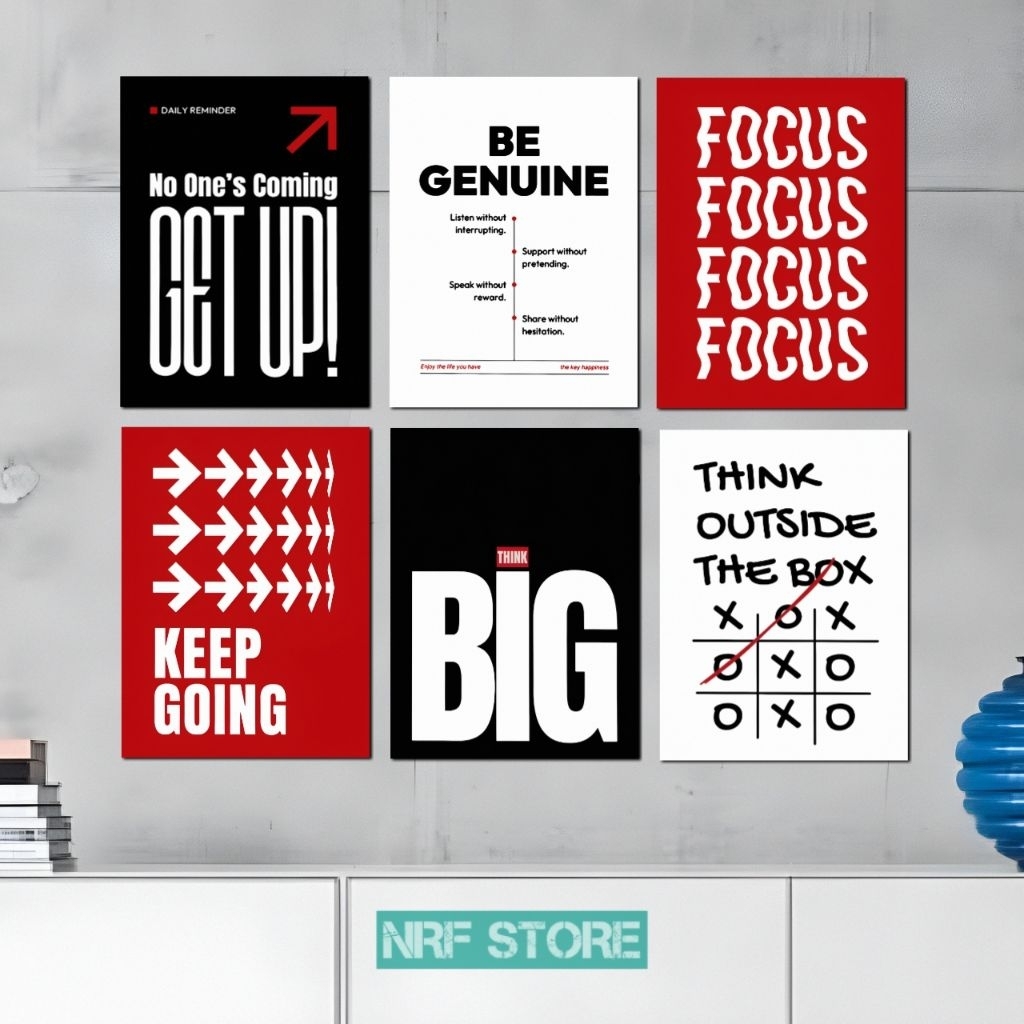 Hiasan dinding kamar aesthetic Poster motivasi kata kata quotes Pajangan - Dekorasi