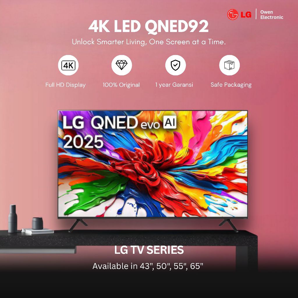 LG 85QNED92 / 85QNED92ASA MINI LED 4K SMART TV WEB OS 85 inch 2025 qned92