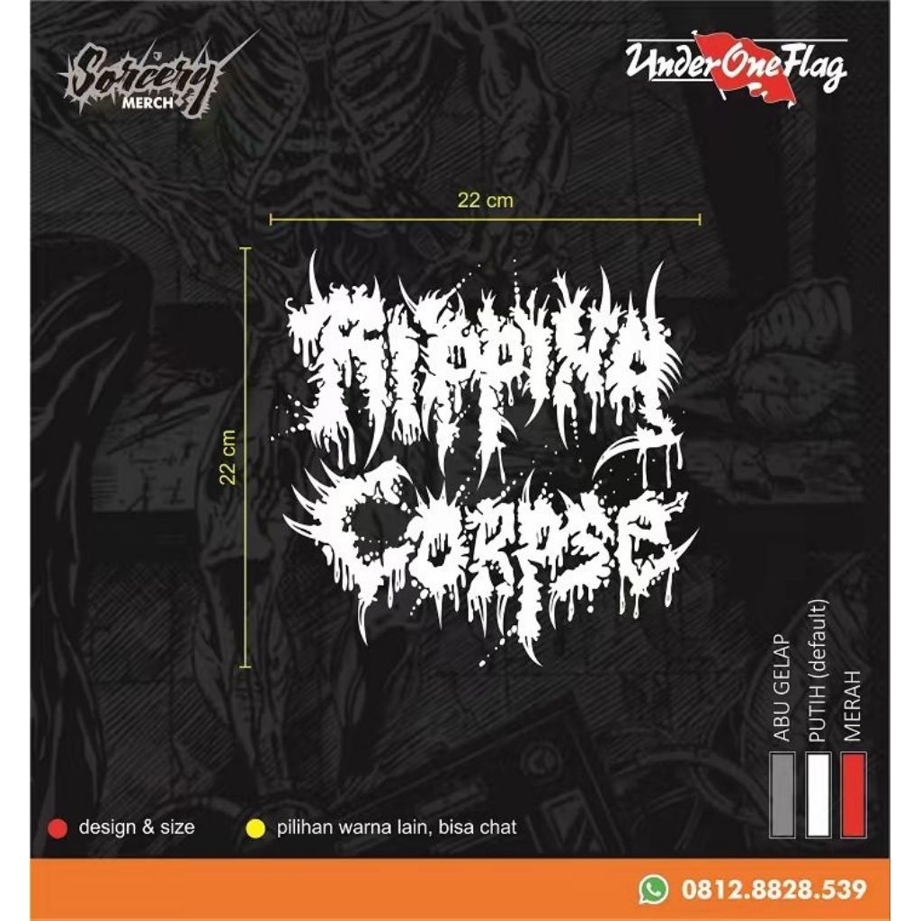 RIPPING CORPSE logo cutting sticker