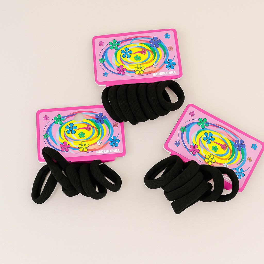 IKAT RAMBUT KUNCIR ELASTIS hitam polos kecil