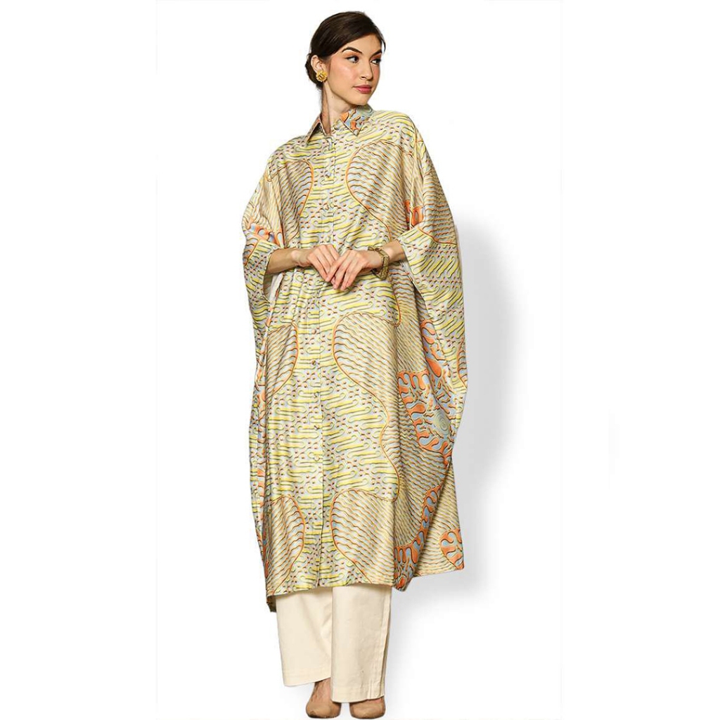 Kanzi Collection Exclusive Batik Yellow Kaftan