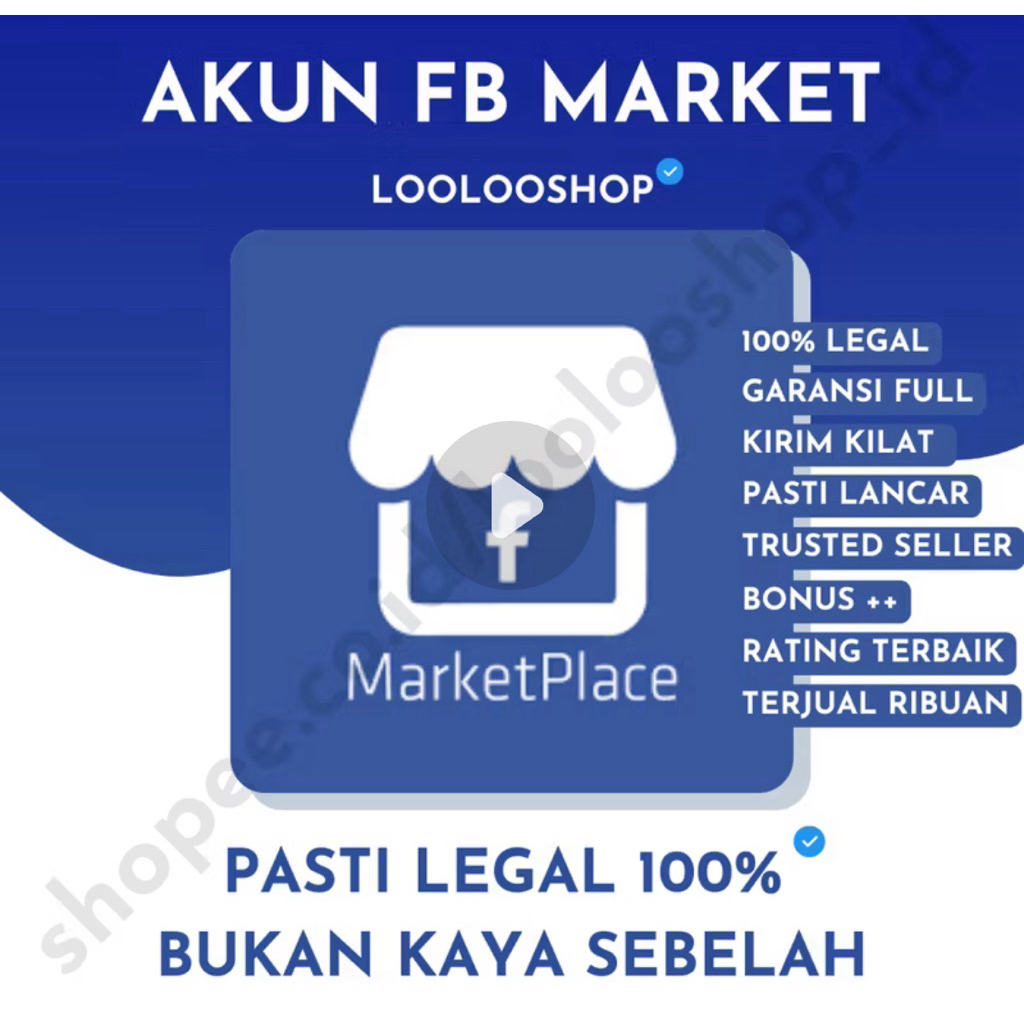 AKUN MARKETPLACE FACEBOOK FRESH GARANSI