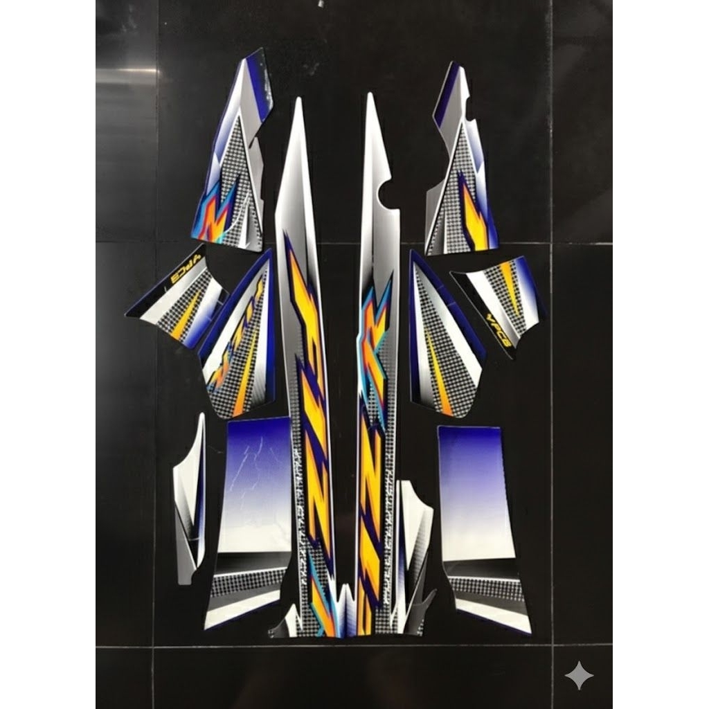 STRIPING FIZR 2004 Variasi (putih biru)kualitas terbaik termurah