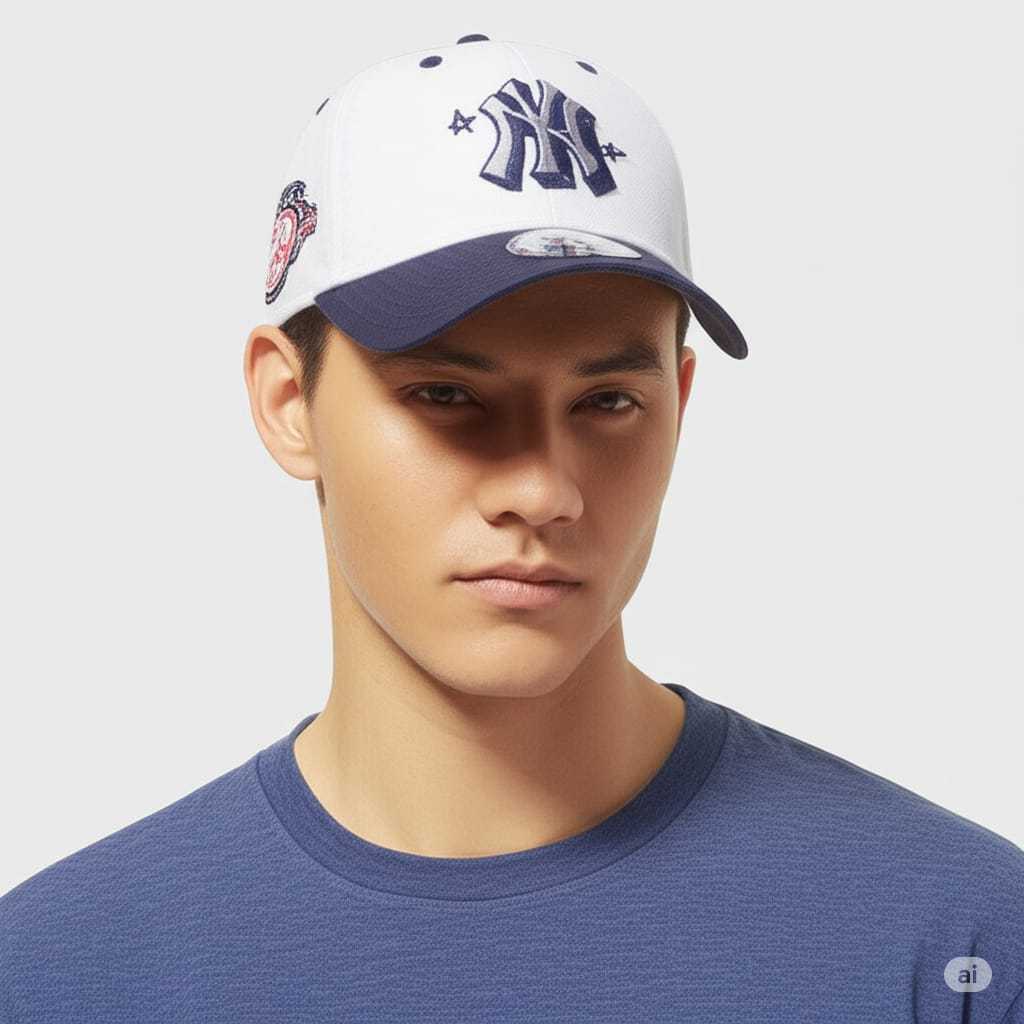 New Era New York Yankees MLB Doodles 9Forty White Cap Original