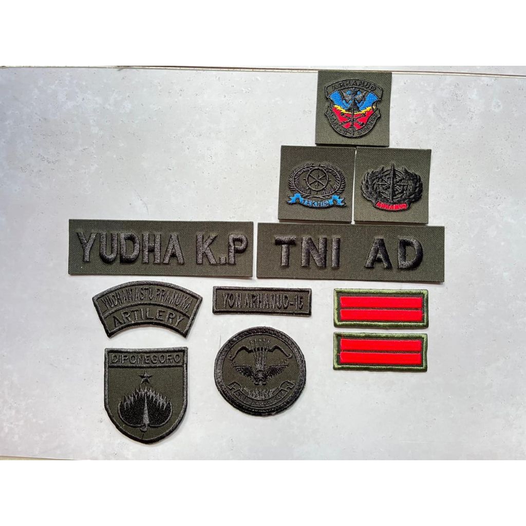 Atribut Bordir PDL TNI AD MALVINAS Mika Timbul/Pengeras Kain