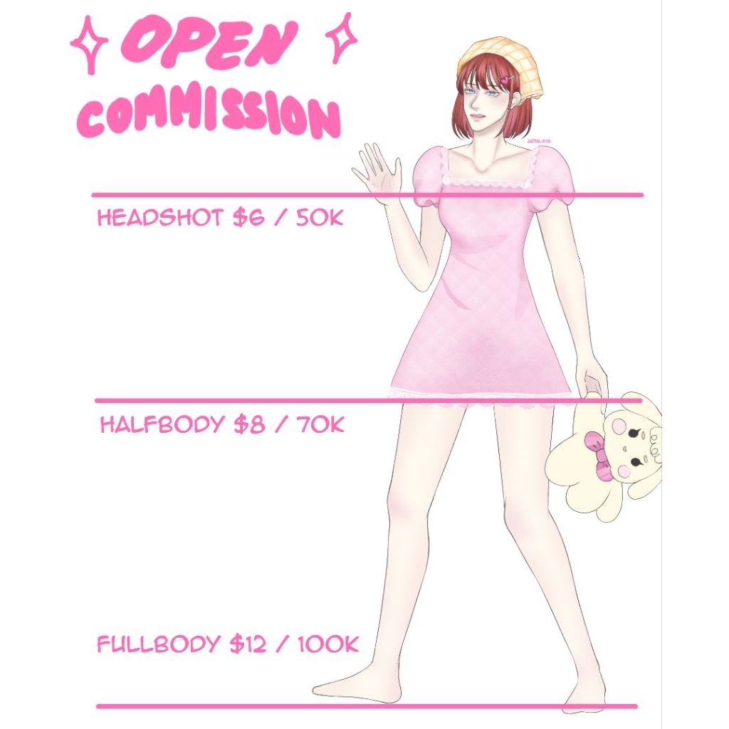 open commission art semi realis anime style | illustrasi jasa gambar art digital