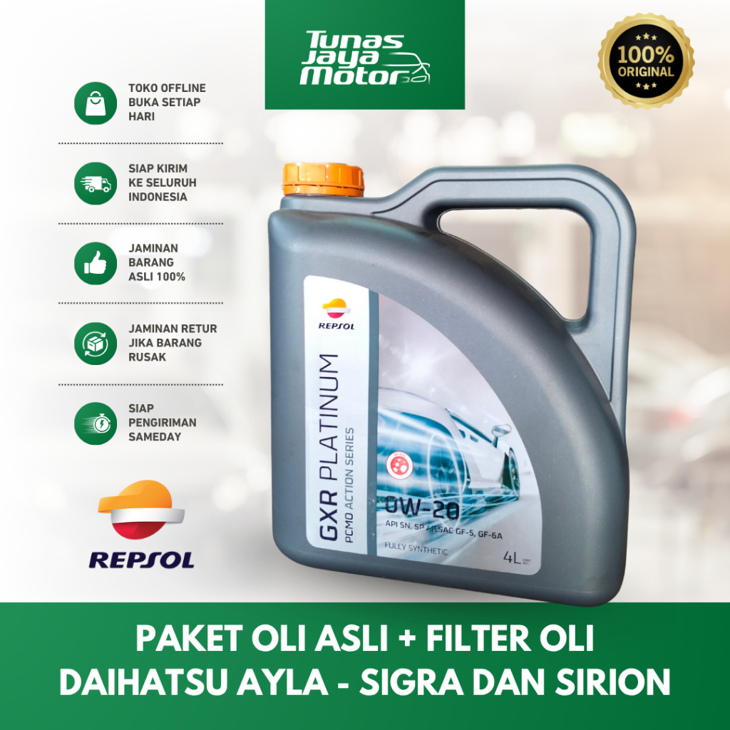 Paket Oli Repsol GXR 5 SAE 10-40 dan Filter Oli