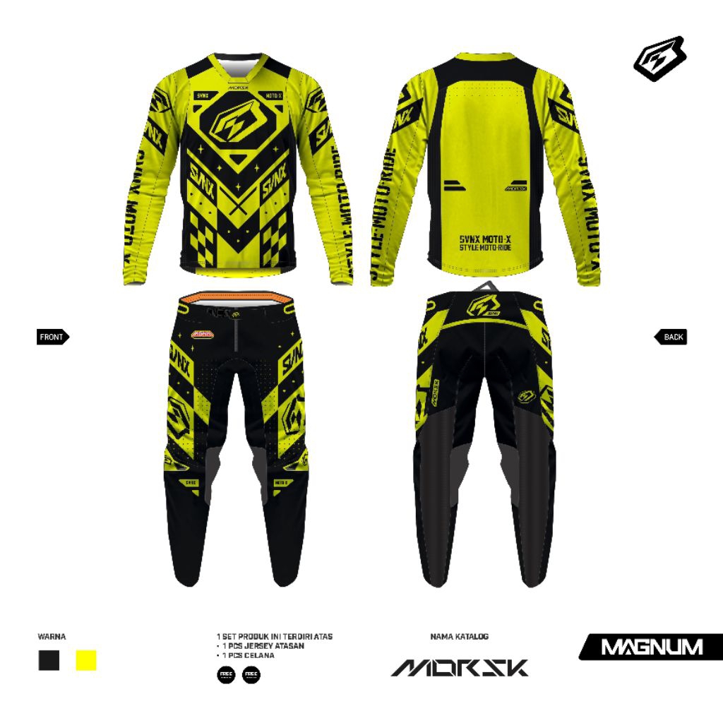 MX GEAR /JERSEY SET SVNX TYPE MAGNUM MORSK SERIES