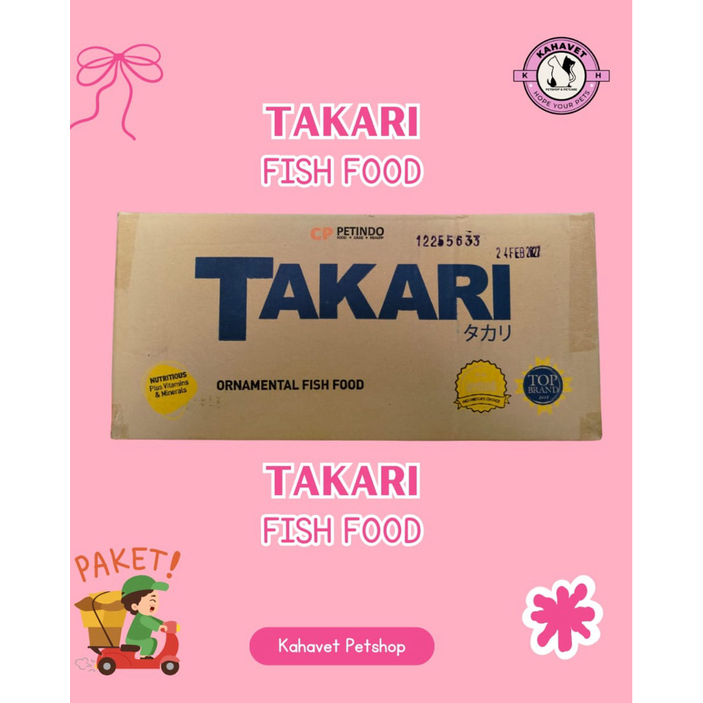 Pakan Ikan Takari Kemasan 1 DUS 100 gram 1 mm MURAH