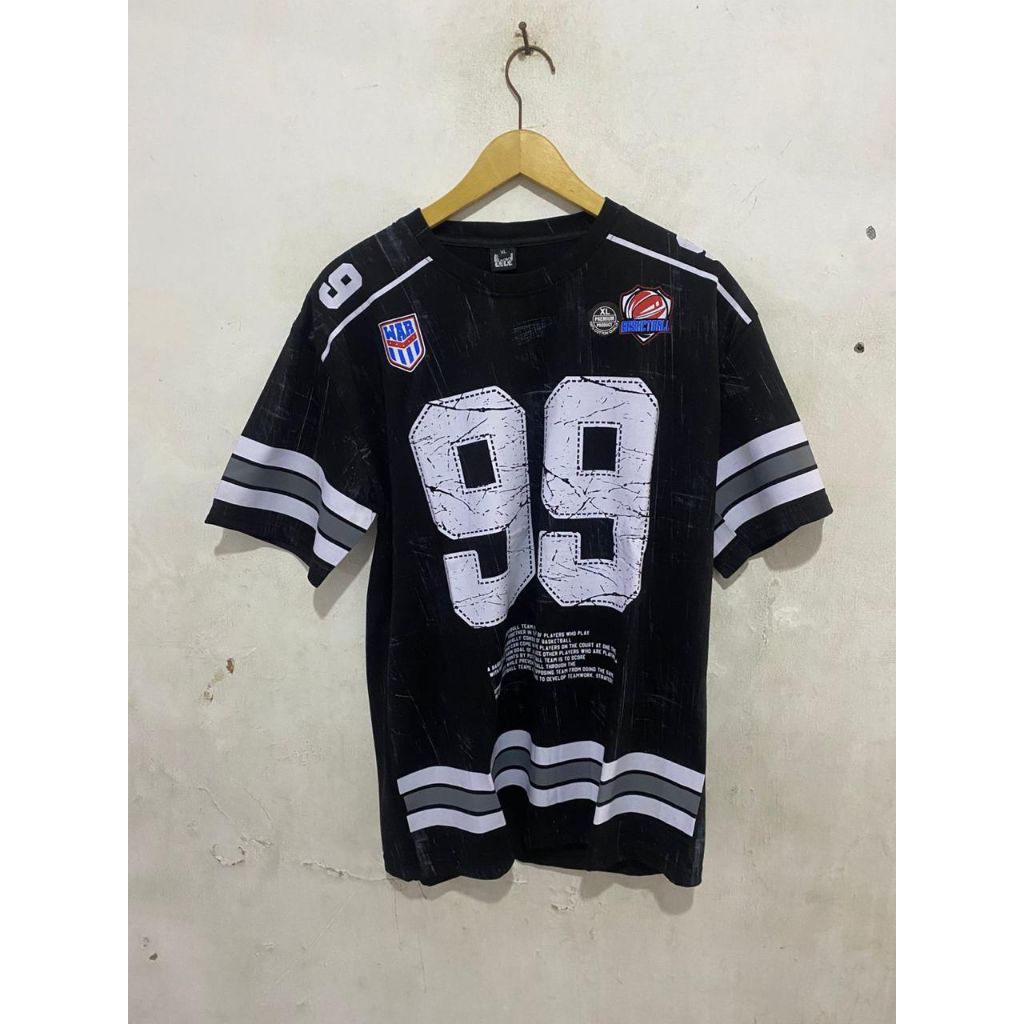 Kaos streetwear katun angka rugby hockey basket / kaos angka
