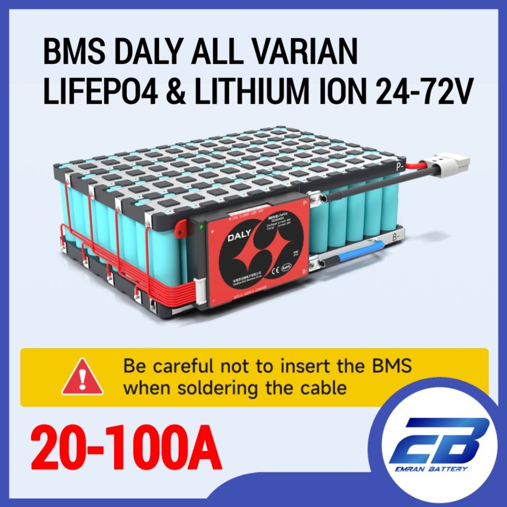 bms daly bms lithium lifepo4 24v 36v 48v 72v bms motor listrik sepeda listrik