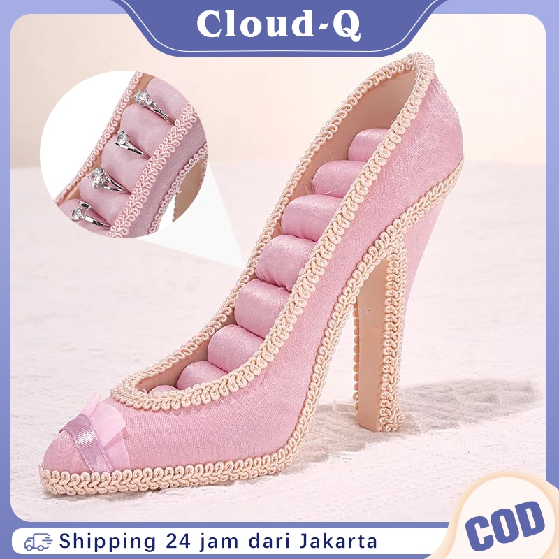 Pajangan Display Kalung / Rak Display Aksesoris Gelang Kalung Bentuk Sepatu / Pajangan Cincin