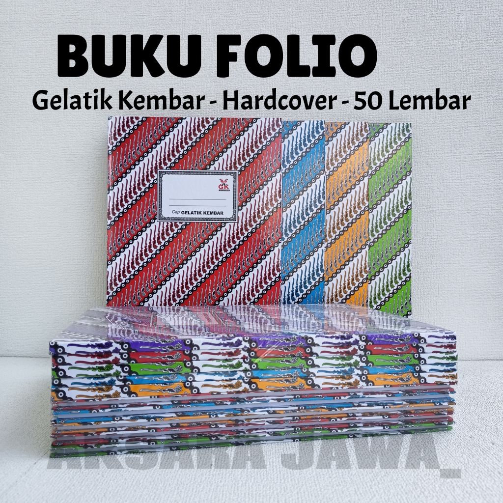 Buku Folio 50 Lembar Gelatik Kembar ( 1 pack / 10 pcs ) Buku Batik 50 Lembar Buku Batik Folio 50 Lem