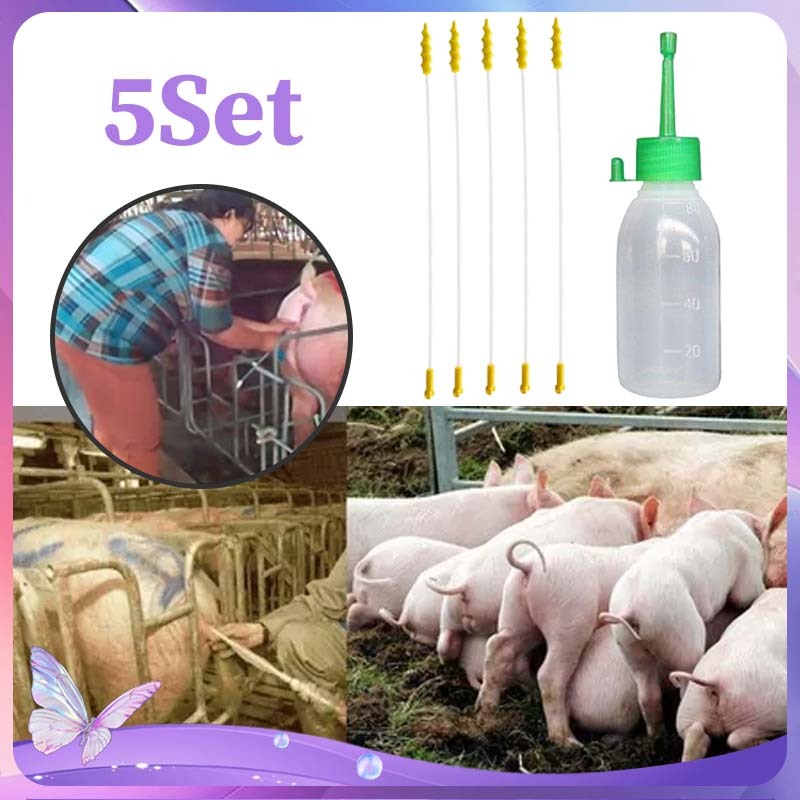 Kateter Babi Spiral Catheter Kateter Inseminasi Foam Spiral + Botol Sperma 1set