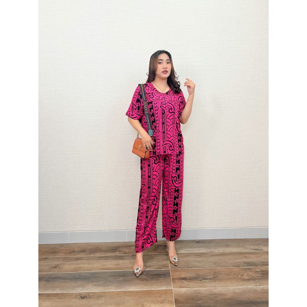 Kartika Batik Setelan Lengan Pendek 47378 Bobok kcng 3 Rayon Premium