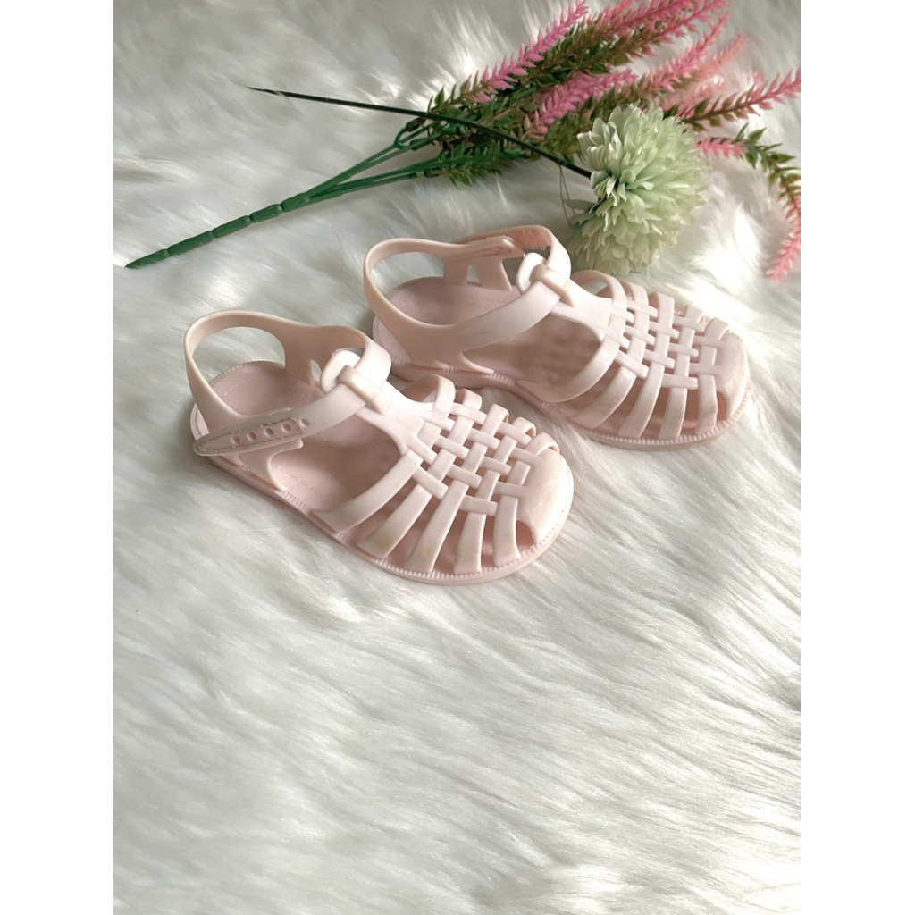 PRELOVED MOTHERCARE SANDAL BAYI - PINK JELLY SANDAL BAYI PEREMPUAN