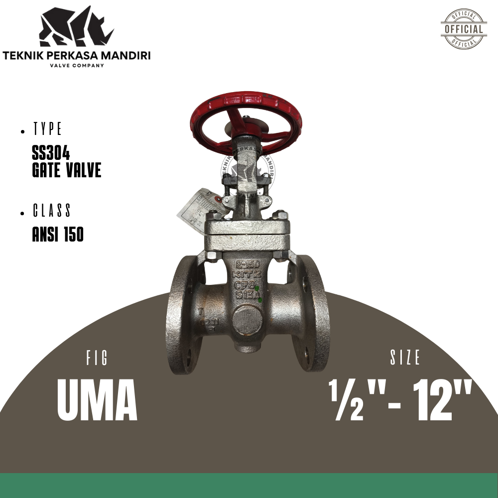 GATE VALVE KITZ SS304 1" INCH FLANGE ANSI 150 ORIGINAL
