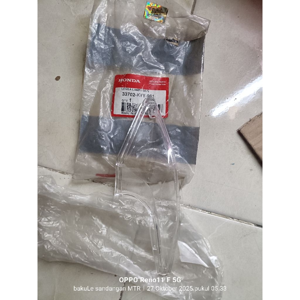 mika kaca lampu sen sein reting belakang kanan Honda beat karbu karburator original AHM 33702 kvy 96