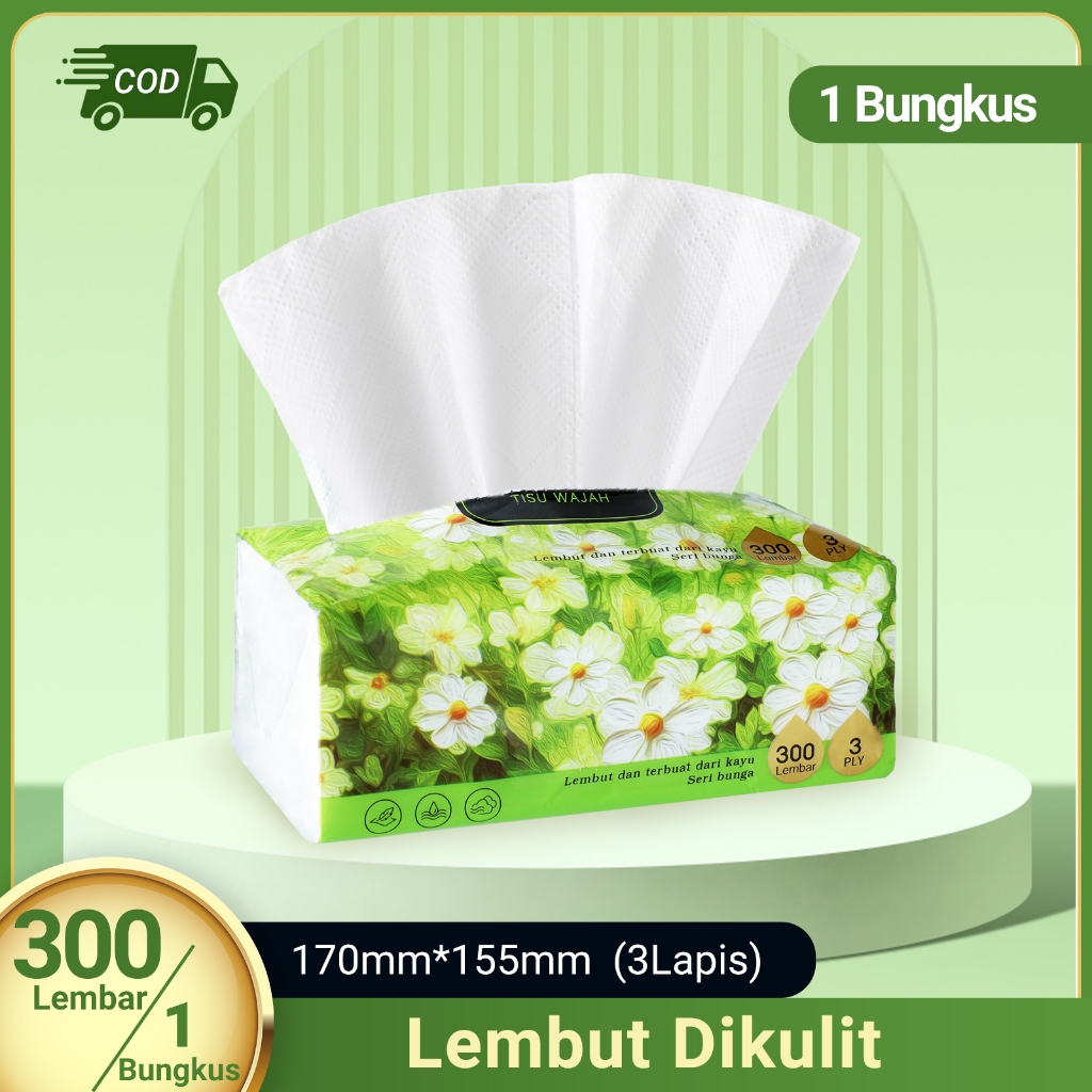 Yasmine tisu 1 PACK 300 helai 3 ply Soft Facial Tissue kertas tisu tebal gratis ongkir bisa cod tisu