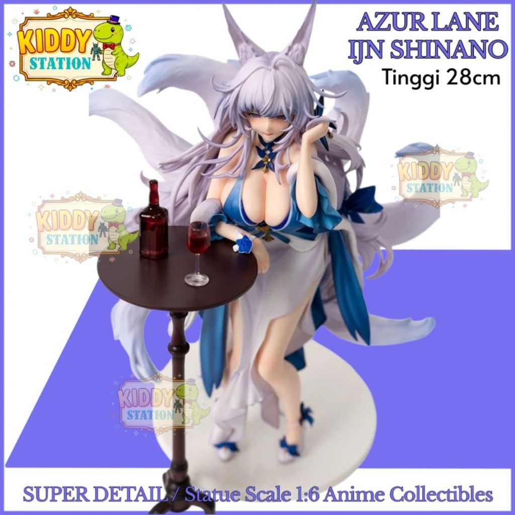 READY STOK Action Figures Azur Lane / Ijn Shinano Dreams Of The Hazy Moon Statue 28cm Perfect Grade