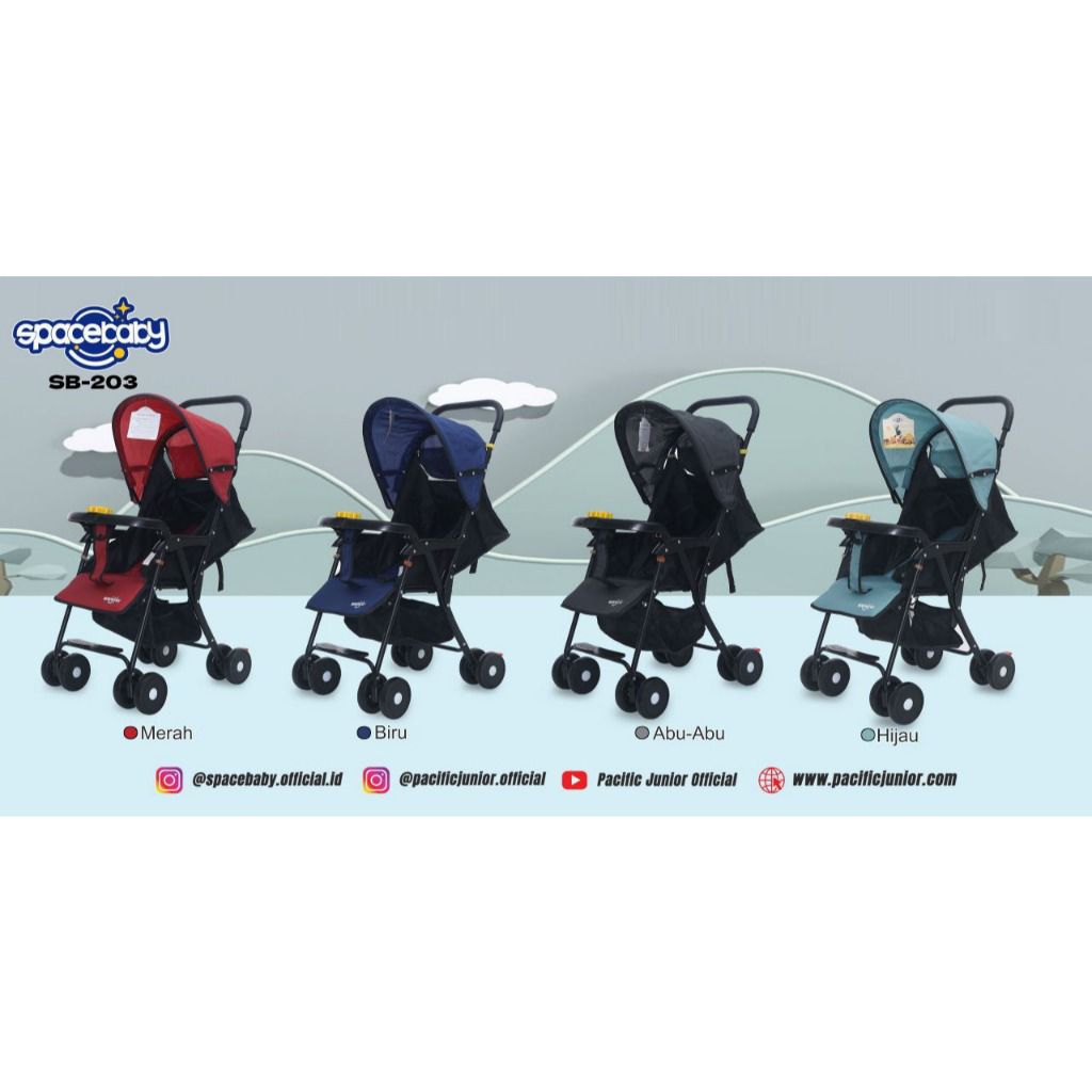 [TERMURAH] SPACEBABY STROLLER 203 / KERETA DORONG BAYI SPACEBABY