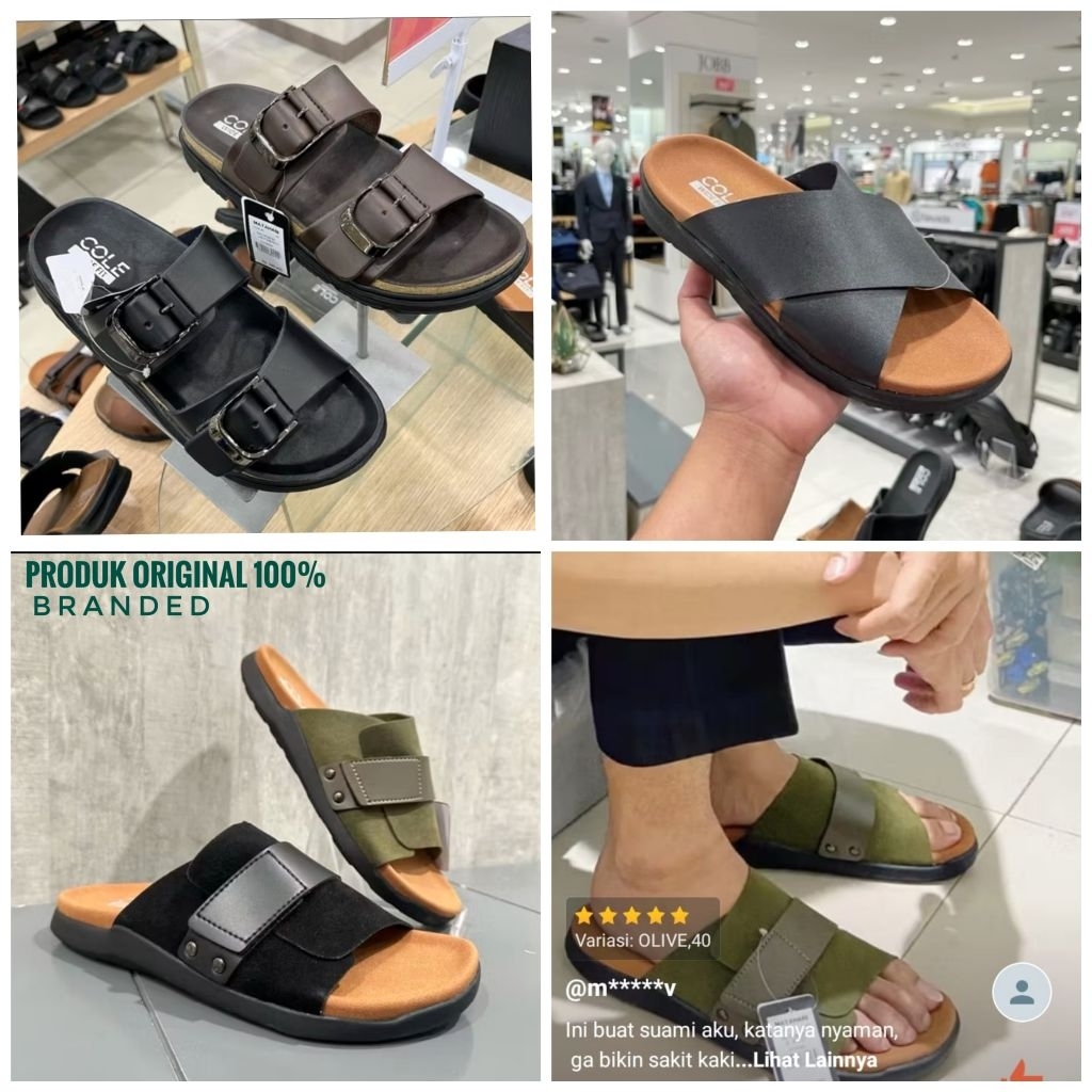 sandal slop casual pria original 100% sandal pria original cole sendal pria original sendal pria sli